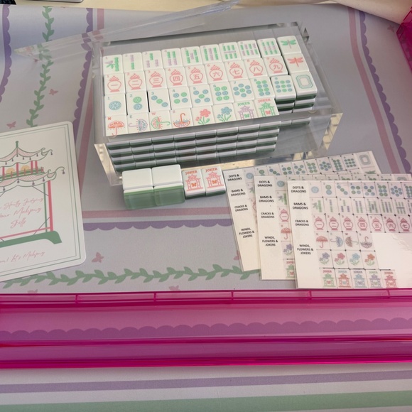 Bam! Let's Mahjong Garden Party Tiles and Mat - Picture 5 of 9